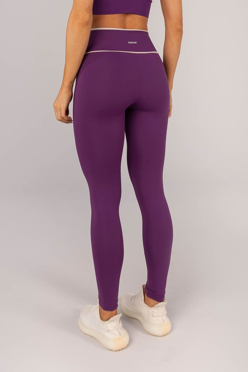 Calça Legging com Vivo no Cós (Ametista) | Ref: K4368-C