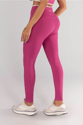 Calça Legging com Recortes e Vira (Sorbet / Off-White) | Ref: K4622-B