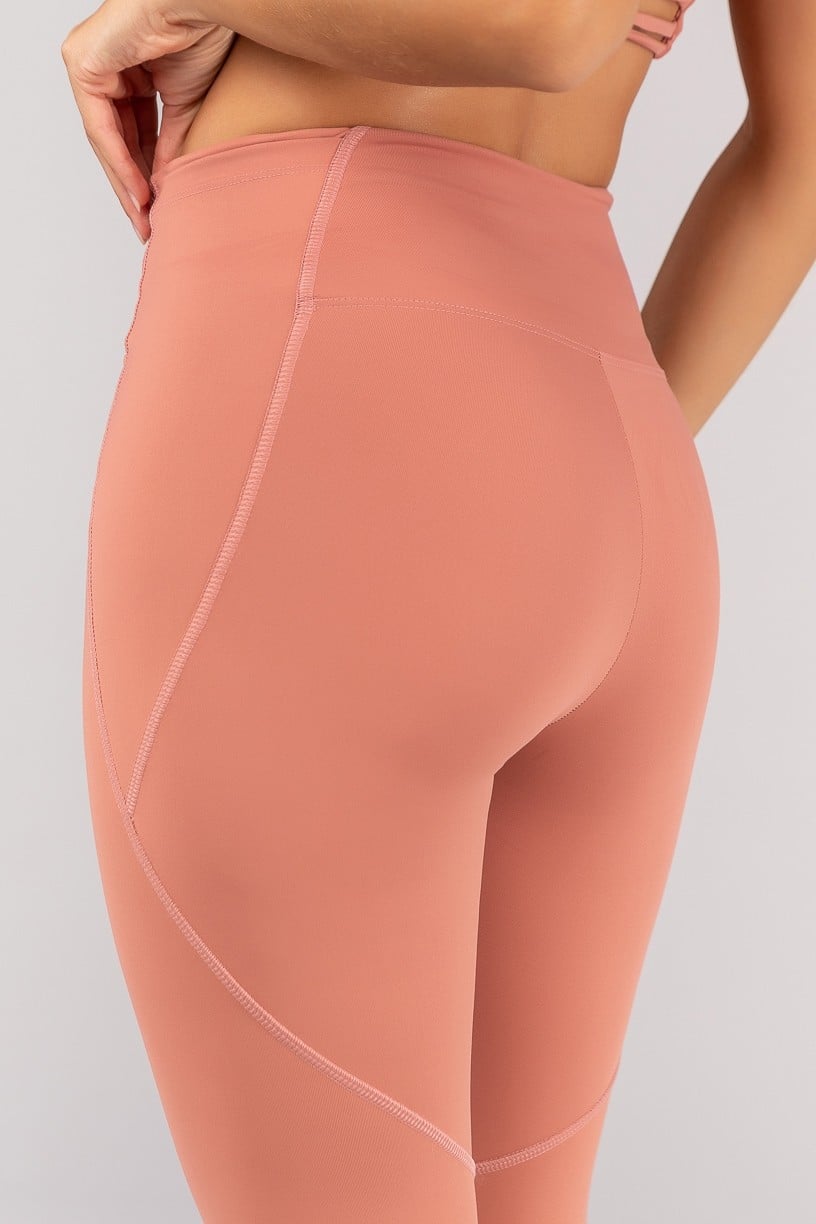 Calça Legging com Bolsos nas Laterais Do Cós (Telha) | Ref: K4524-D