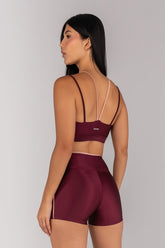 Top Strappy com Abertura no Cós (Vinho / Rose) | Ref: K4370-C