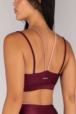 Top Strappy com Abertura no Cós (Vinho / Rose) | Ref: K4370-C