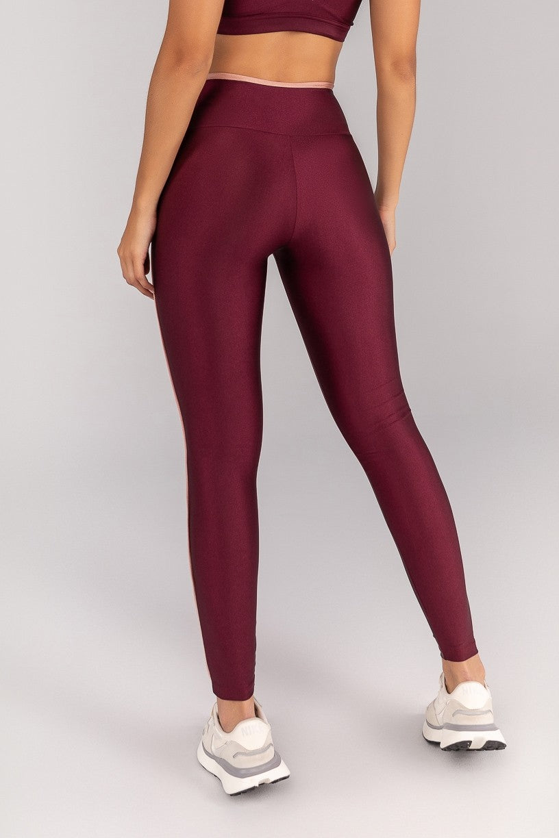 Calça Legging com Vira e Vivo (Vinho / Rose) | Ref: K4371-C