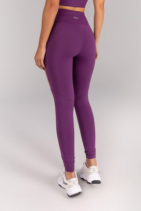 Calça Legging com Vivos na Lateral e Recorte (Ametista / Rose) | Ref: K4677-B