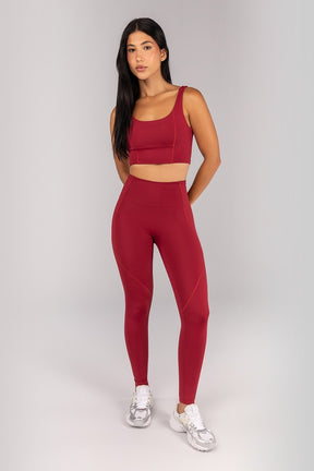 Calça Legging sem Gancho com Bolso e Cobertura (Vinho) | Ref: K4680-A