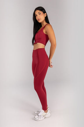 Calça Legging sem Gancho com Bolso e Cobertura (Vinho) | Ref: K4680-A