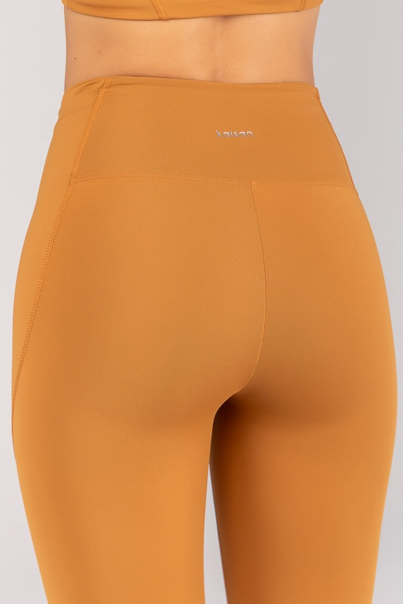 Calça Legging sem Gancho com Bolso e Cobertura (Amêndoa) | Ref: K4680-B