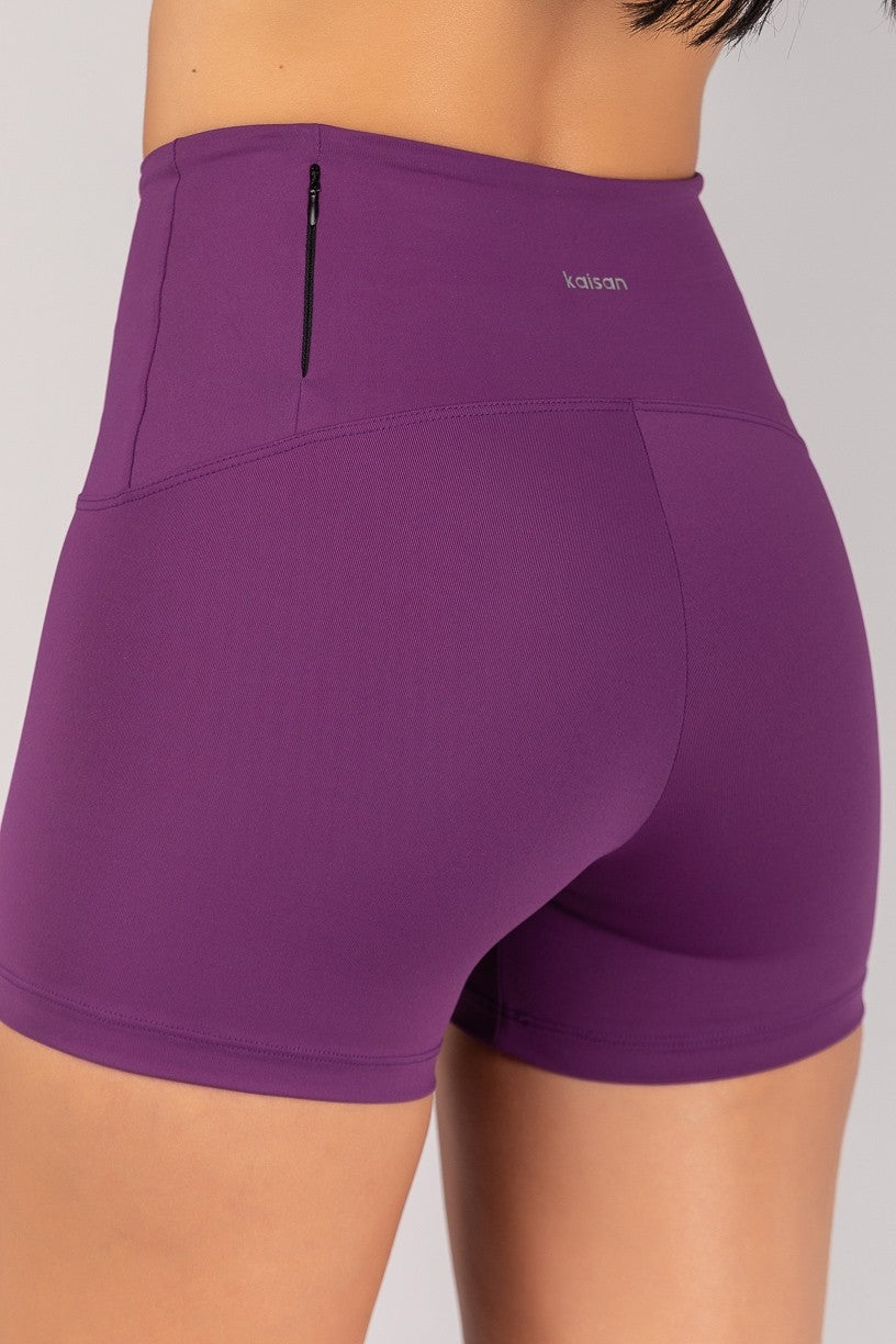 Short com Zíper Invisível no Bolso do Cós (Ametista) | Ref: K4690-A